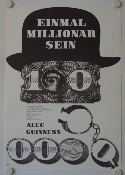 Einmal Millionär sein originales deutsches Filmplakat (R60s)